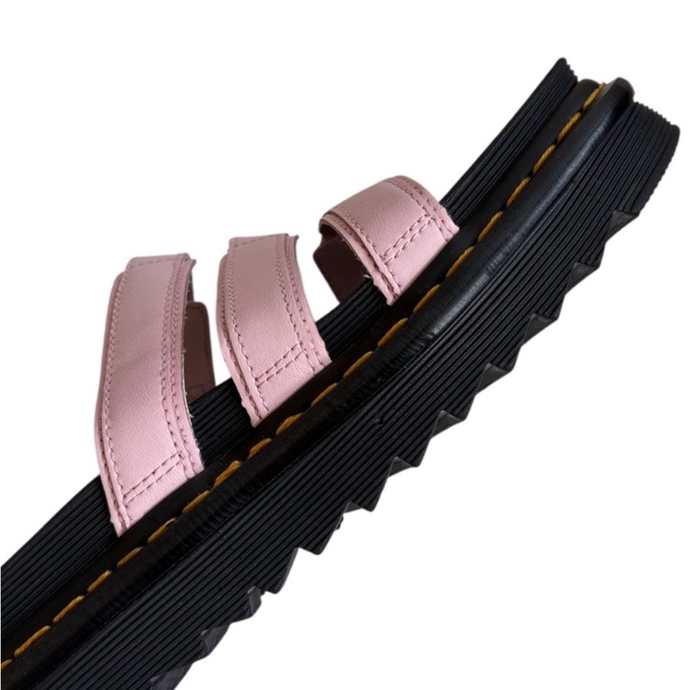 Women’s Dr. Martens Blaire Leather Slide Sandals in Pink - Picture 5 of 9